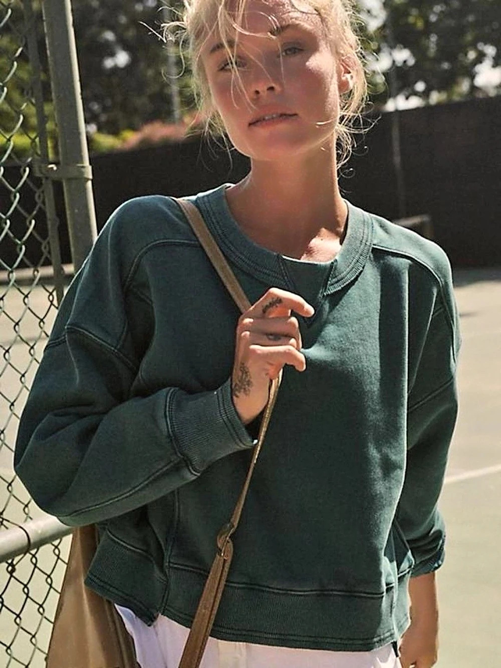 NWT Free People FP Movement Women's Intercept Pullover Evergreen Medium